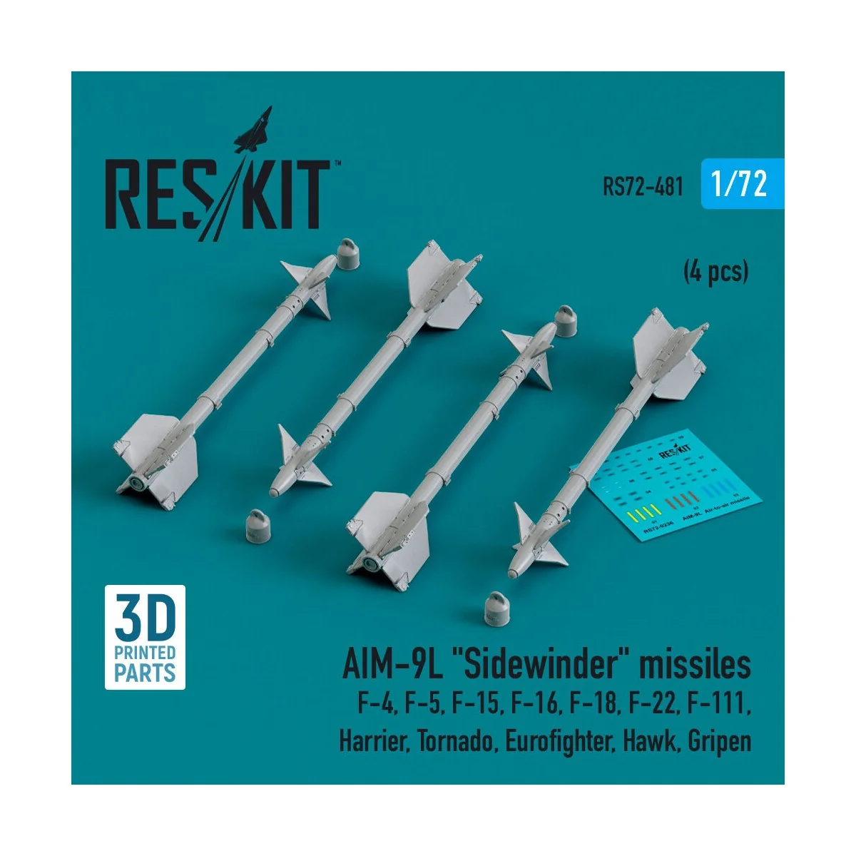 AIM-9L Sidewinder missiles (4 pcs) (F-4, F-5, F-15, F-16, F-18, F-2...