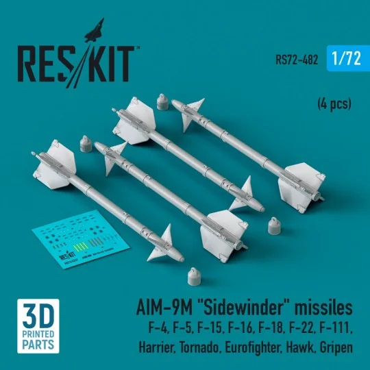 AIM-9M Sidewinder missiles (4 pcs) (F-4, F-5, F-15, F-16, F-18, F-2...