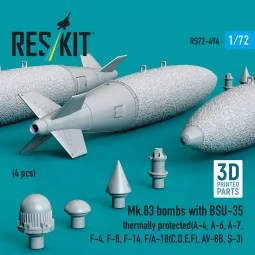 Mk.83 bombs with BSU-35 thermally protected (4 pcs) (A-4, A-6, A-7,...