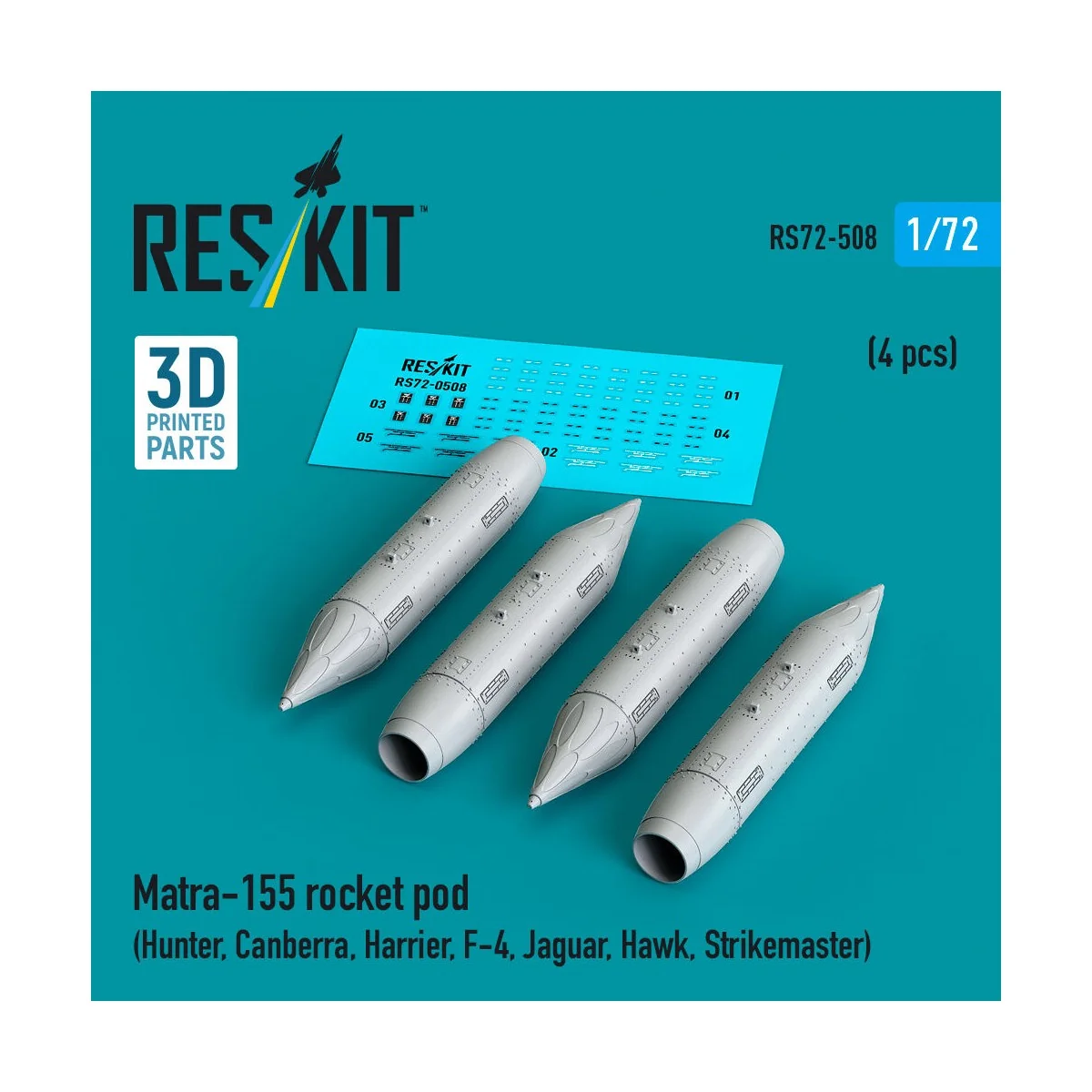 Matra-155 rocket pod (4 pcs) (Hunter, Canberra, Harrier, F-4, Jagua...
