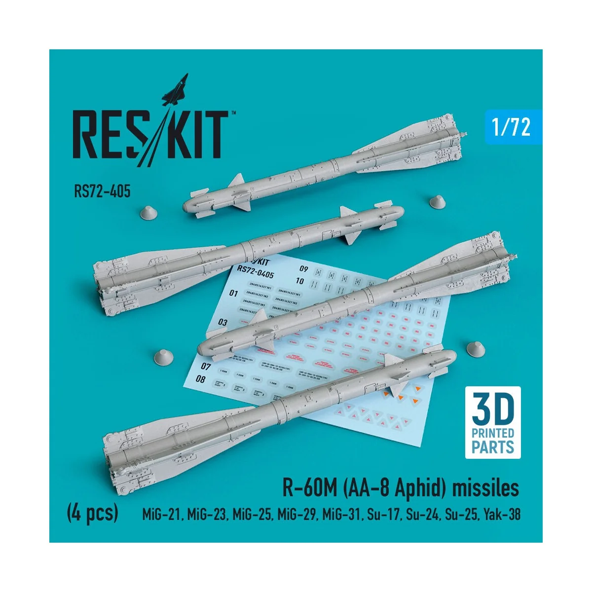 R-60? (AA-8 Aphid) missiles (4 pcs) (MiG-21, MiG-23, MiG-25, MiG-29...
