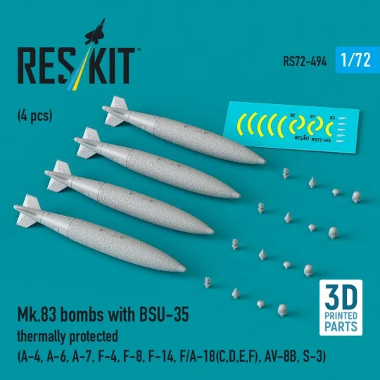 Mk.83 bombs with BSU-35 thermally protected (4 pcs) (A-4, A-6, A-7,...