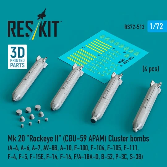 Mk 20 Rockeye II (CBU-59 APAM) Cluster bombs (A-4, A-6, A-7, AV-8B,...