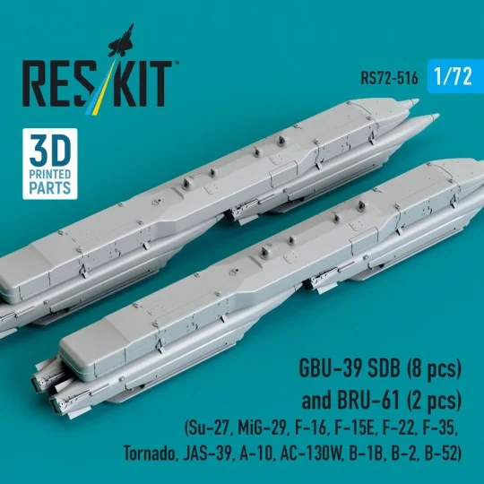 GBU-39 SDB (8 pcs) and BRU-61 (2 pcs) (Su-27, MiG-29, F-16, F-15E, ...