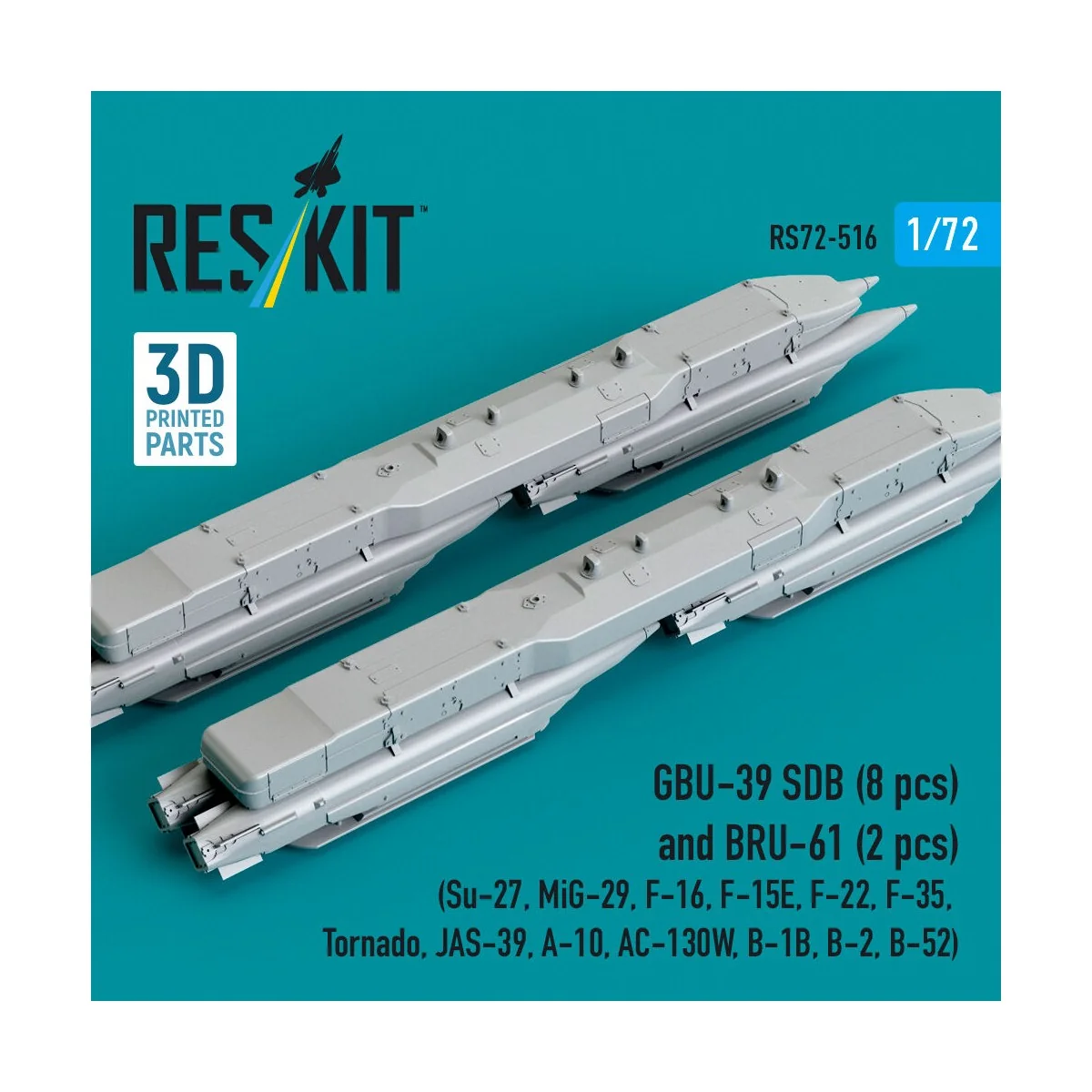 GBU-39 SDB (8 pcs) and BRU-61 (2 pcs) (Su-27, MiG-29, F-16, F-15E, ...
