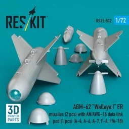 AGM-62 Walleye I ER missiles (2 pcs) with AN/AWG-16 data link pod (...