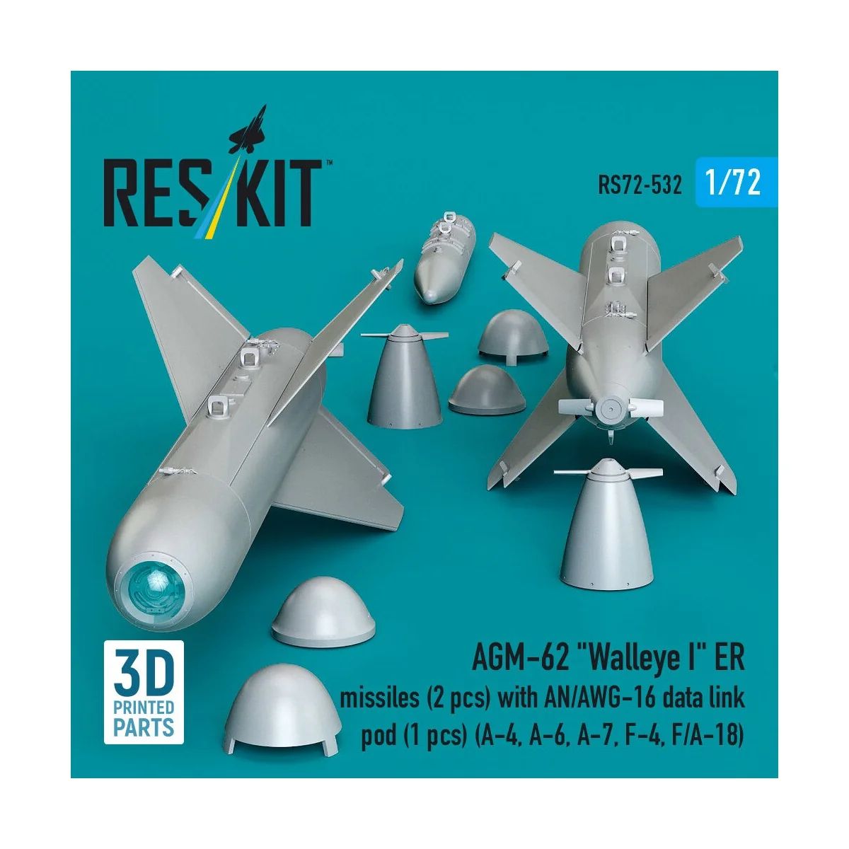 AGM-62 Walleye I ER missiles (2 pcs) with AN/AWG-16 data link pod (...