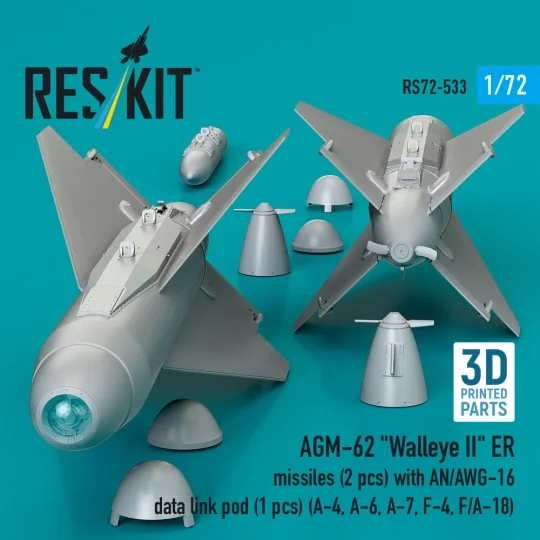 AGM-62 Walleye II ER missiles (2 pcs) with AN/AWG-16 data link pod ...