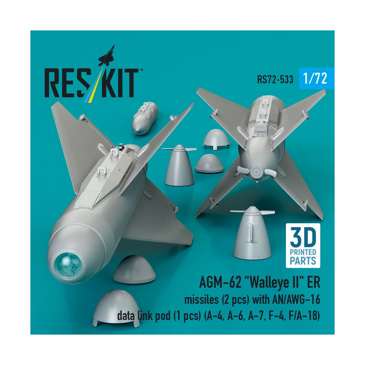 AGM-62 Walleye II ER missiles (2 pcs) with AN/AWG-16 data link pod ...