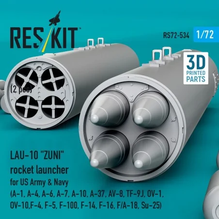LAU-10 ZUNI rocket launcher for US Army & Navy (2 pcs) (A-1, A-4, A...