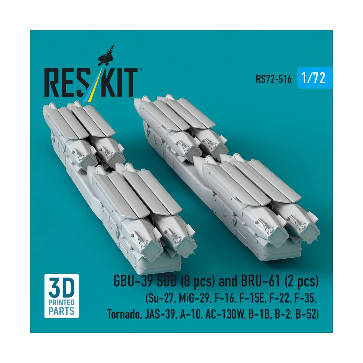 GBU-39 SDB (8 pcs) and BRU-61 (2 pcs) (Su-27, MiG-29, F-16, F-15E, ...