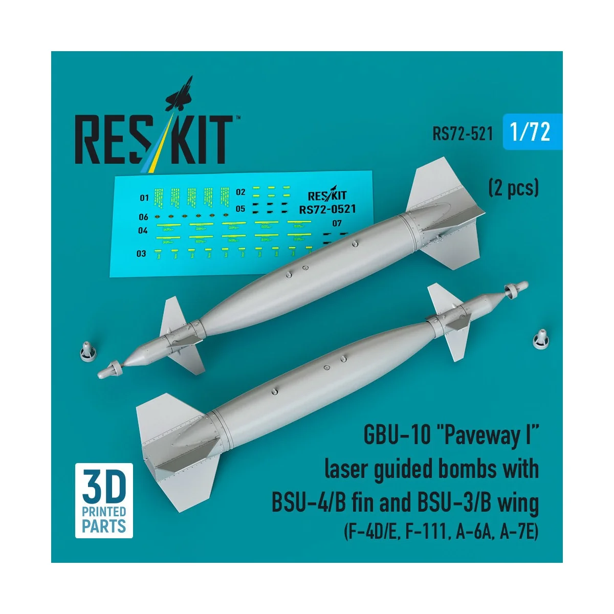 GBU-10 Paveway I laser guided bombs with BSU-4/B fin and BSU-3/B wi...