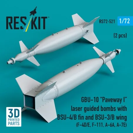 GBU-10 Paveway I laser guided bombs with BSU-4/B fin and BSU-3/B wi...