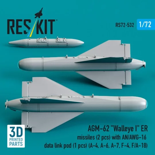 AGM-62 Walleye I ER missiles (2 pcs) with AN/AWG-16 data link pod (...