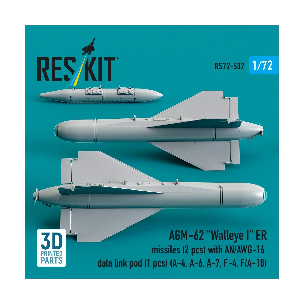 AGM-62 Walleye I ER missiles (2 pcs) with AN/AWG-16 data link pod (...