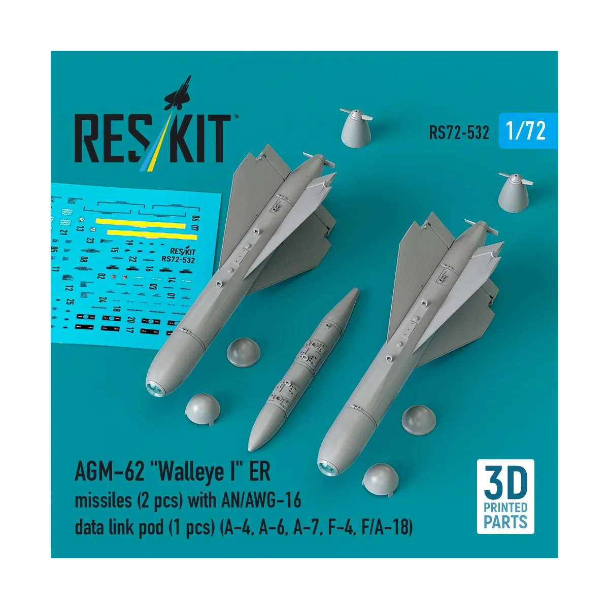 AGM-62 Walleye I ER missiles (2 pcs) with AN/AWG-16 data link pod (...