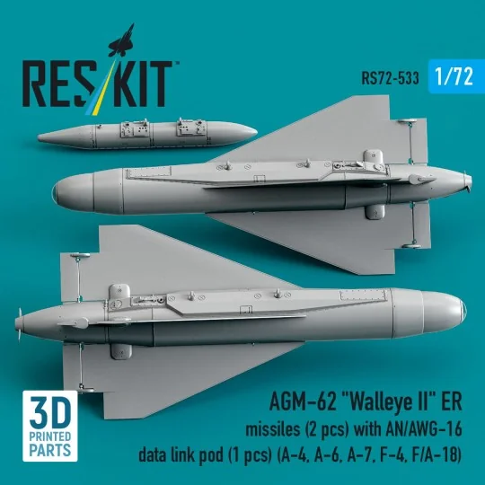 AGM-62 Walleye II ER missiles (2 pcs) with AN/AWG-16 data link pod ...