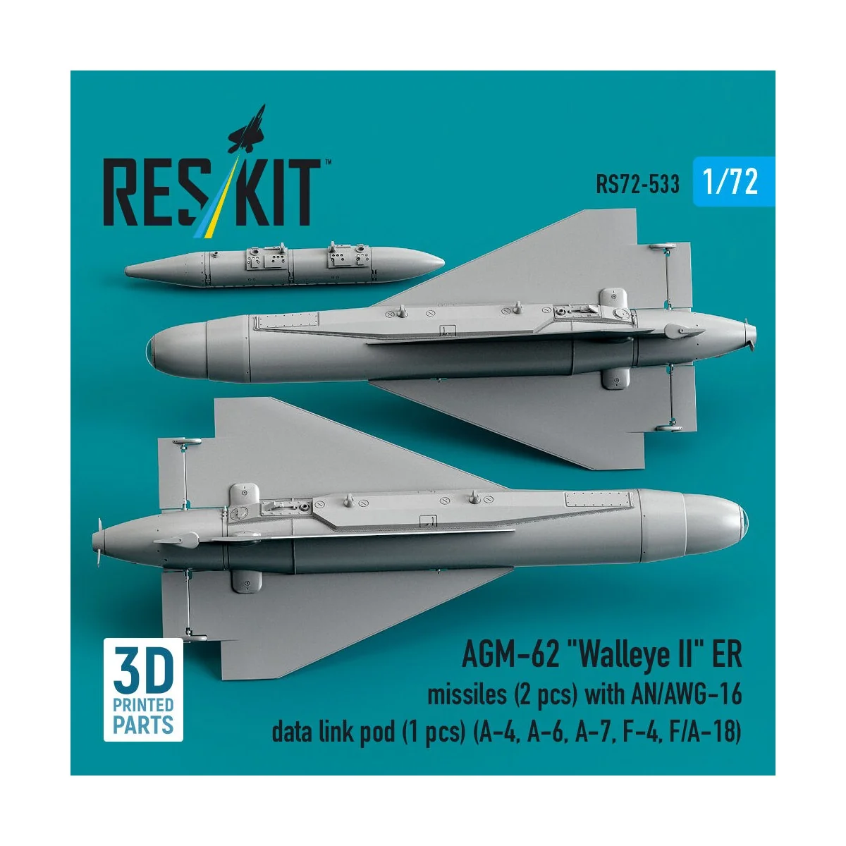 AGM-62 Walleye II ER missiles (2 pcs) with AN/AWG-16 data link pod ...