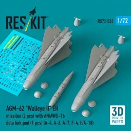 AGM-62 Walleye II ER missiles (2 pcs) with AN/AWG-16 data link pod ...