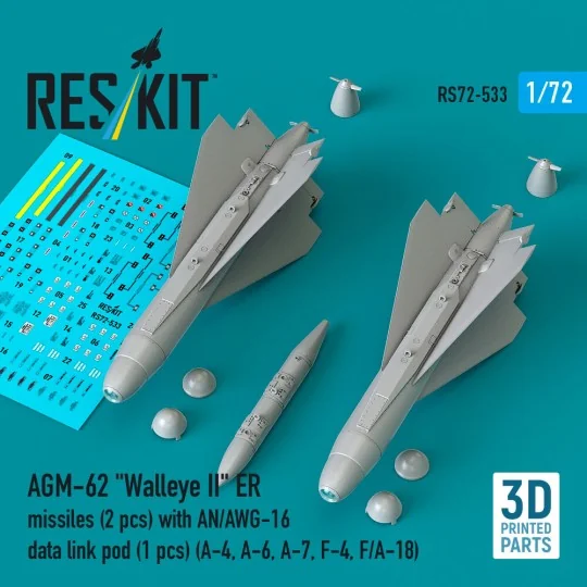 AGM-62 Walleye II ER missiles (2 pcs) with AN/AWG-16 data link pod ...