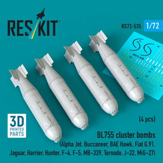 BL755 cluster bombs (4 pcs) (Alpha Jet, Buccaneer, BAE Hawk, Fiat G...