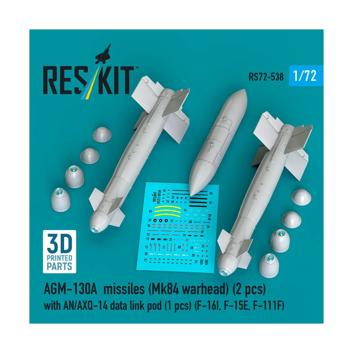 AGM-130A missiles (Mk84 warhead) (2 pcs) with AN/AXQ-14 data link p...