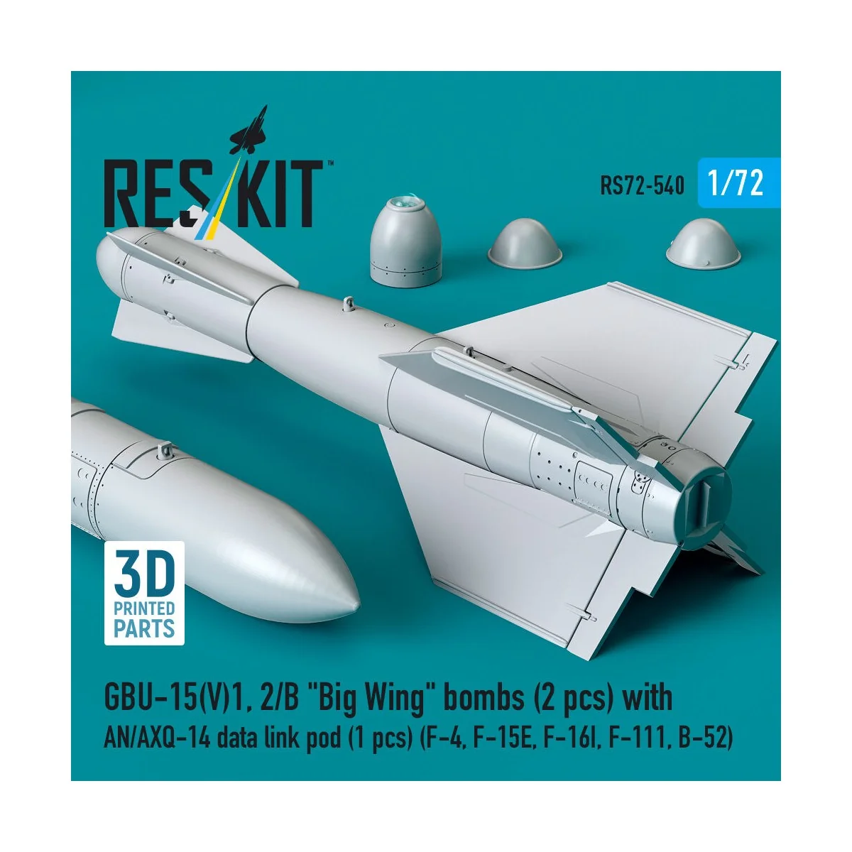 GBU-15(V)1, 2/B Big Wing bombs (2 pcs) with AN/AXQ-14 data link pod...