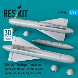 AGM-62 Walleye I missiles (2 pcs) with AN/AWG-16 data link pod (1 p...