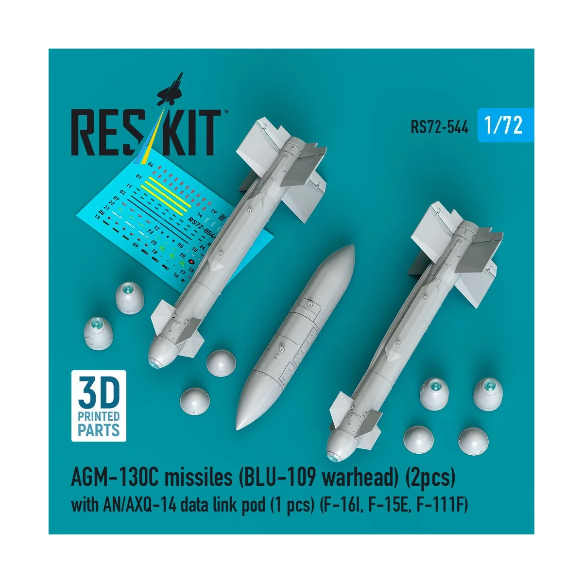 AGM-130C missiles (BLU-109 warhead) (2 pcs) with AN/AXQ-14 data lin...