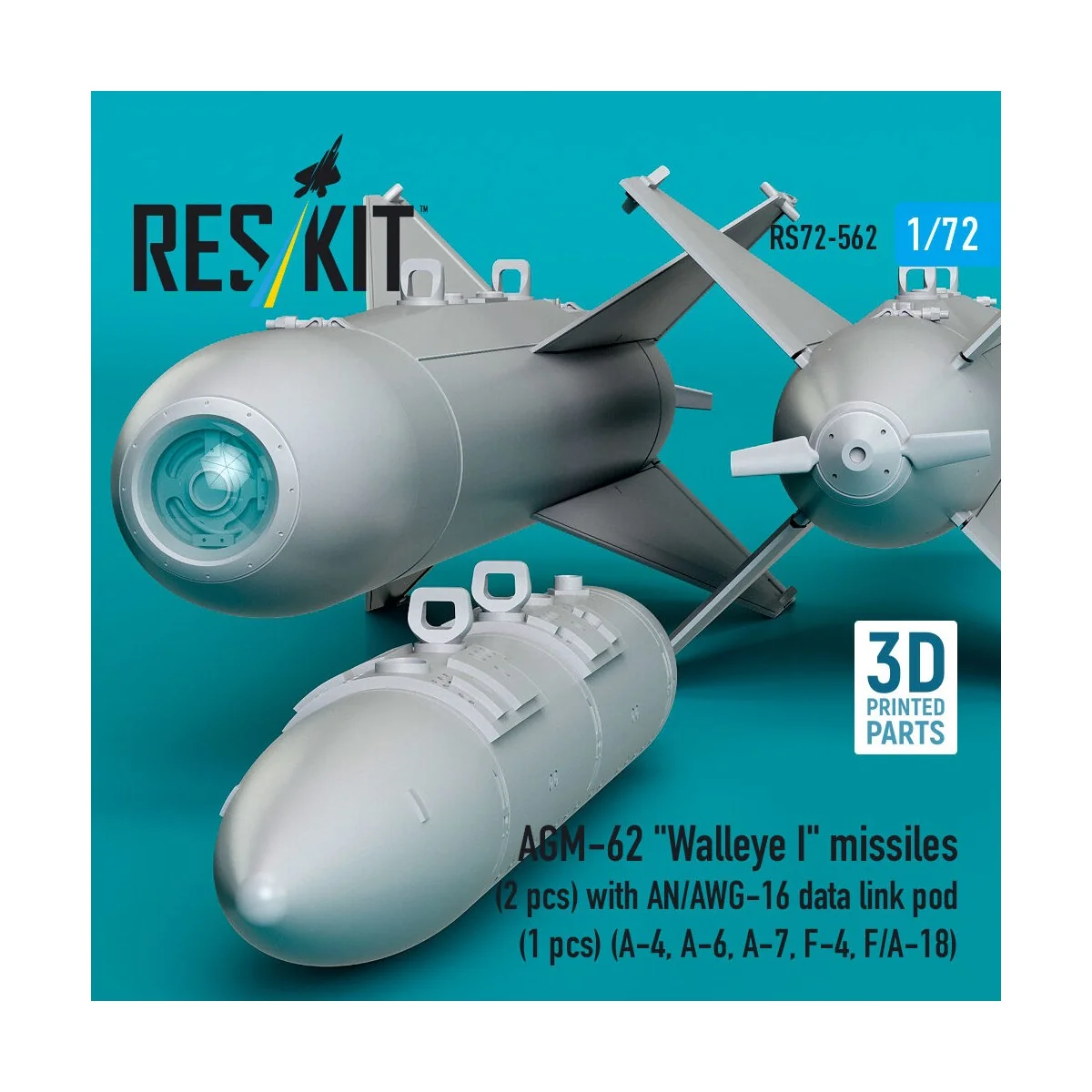AGM-62 Walleye I missiles (2 pcs) with AN/AWG-16 data link pod (1 p...