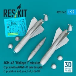 AGM-62 Walleye I missiles (2 pcs) with AN/AWG-16 data link pod (1 p...