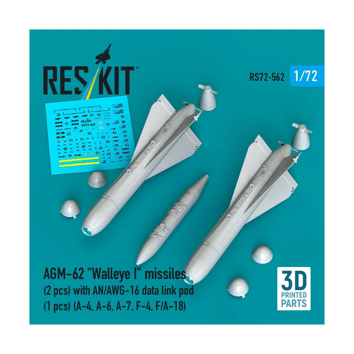 AGM-62 Walleye I missiles (2 pcs) with AN/AWG-16 data link pod (1 p...