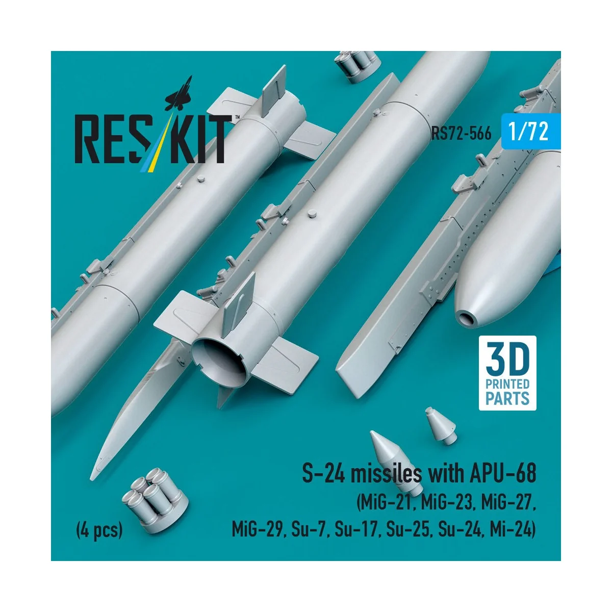 S-24 missiles with APU-68 (4 pcs) (MiG-21, MiG-23, MiG-27, MiG-29, ...