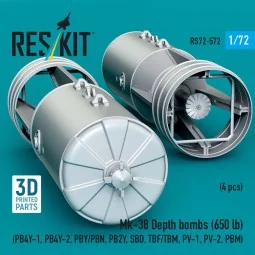 Mk-38 Depth bombs (650 lb) (4 pcs) (PB4Y-1, PB4Y-2, PBY/PBN, PB2Y, ...