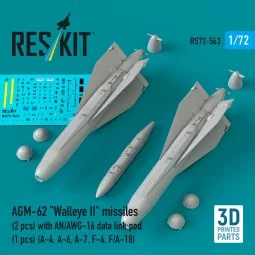 AGM-62 Walleye II missiles (2 pcs) with AN/AWG-16 data link pod (1 ... 2