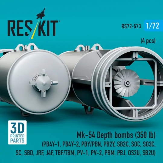 Mk-54 Depth bombs (350 lb) (4 pcs) (PB4Y-1, PB4Y-2, PBY/PBN, PB2Y, ...