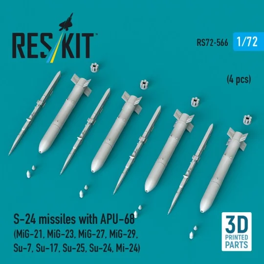 S-24 missiles with APU-68 (4 pcs) (MiG-21, MiG-23, MiG-27, MiG-29, ...