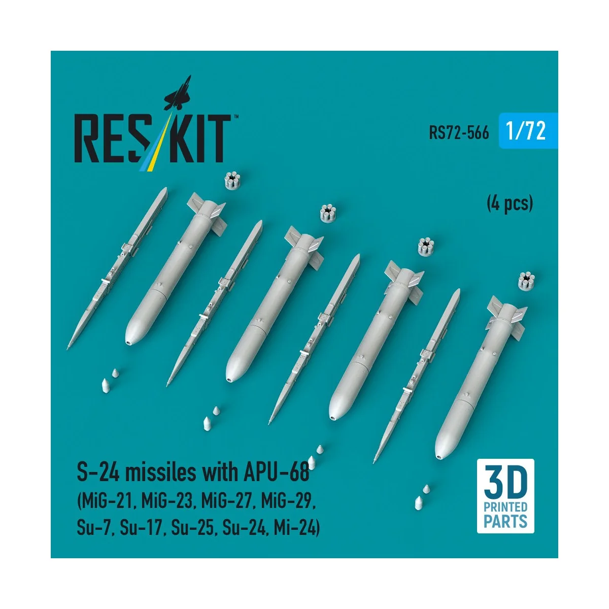 S-24 missiles with APU-68 (4 pcs) (MiG-21, MiG-23, MiG-27, MiG-29, ...