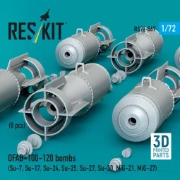 OFAB-100-120 bombs (8 pcs) (Su-7, Su-17, Su-24, Su-25, Su-27, Su-30... 2