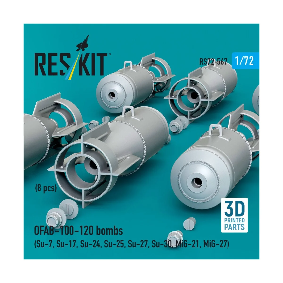 OFAB-100-120 bombs (8 pcs) (Su-7, Su-17, Su-24, Su-25, Su-27, Su-30...