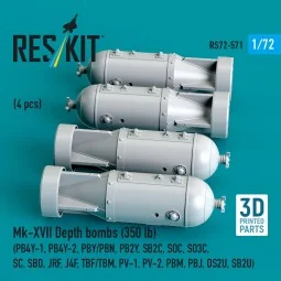 Mk-XVII Depth bombs (350 lb) (4 pcs) (PB4Y-1, PB4Y-2, PBY/PBN, PB2Y... 2