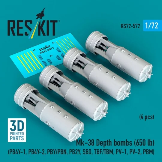 Mk-38 Depth bombs (650 lb) (4 pcs) (PB4Y-1, PB4Y-2, PBY/PBN, PB2Y, ...