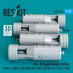 Mk-38 Depth bombs (650 lb) (4 pcs) (PB4Y-1, PB4Y-2, PBY/PBN, PB2Y, ... 2