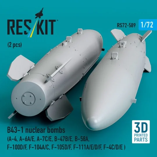 B43-1 nuclear bombs (2 pcs) (A-4, A-6A/E, A-7C/E, B-47B/E, B-58A, F...