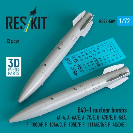 B43-1 nuclear bombs (2 pcs) (A-4, A-6A/E, A-7C/E, B-47B/E, B-58A, F...