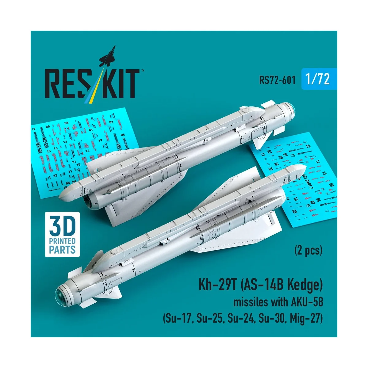 Kh-29T (AS-14B Kedge) missiles with AKU-58 (2 pcs) Su-17, Su-25, Su...