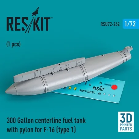 300 Gallon centerline fuel tank with pylon for F-16 (A/B/C/D/E/F/I)...
