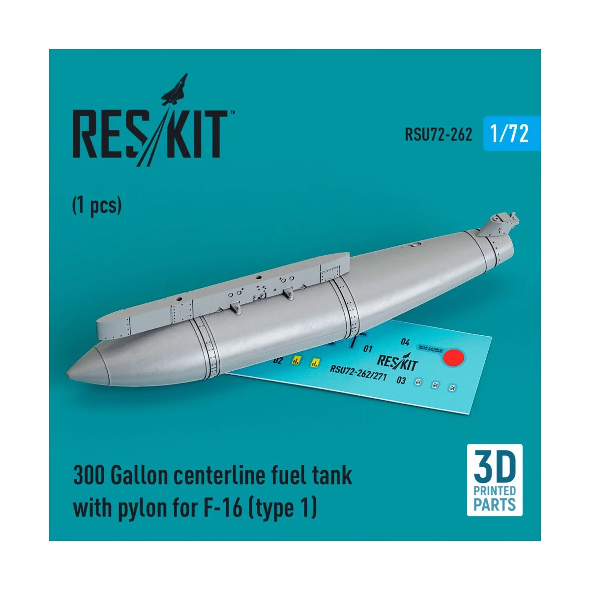 300 Gallon centerline fuel tank with pylon for F-16 (A/B/C/D/E/F/I)...