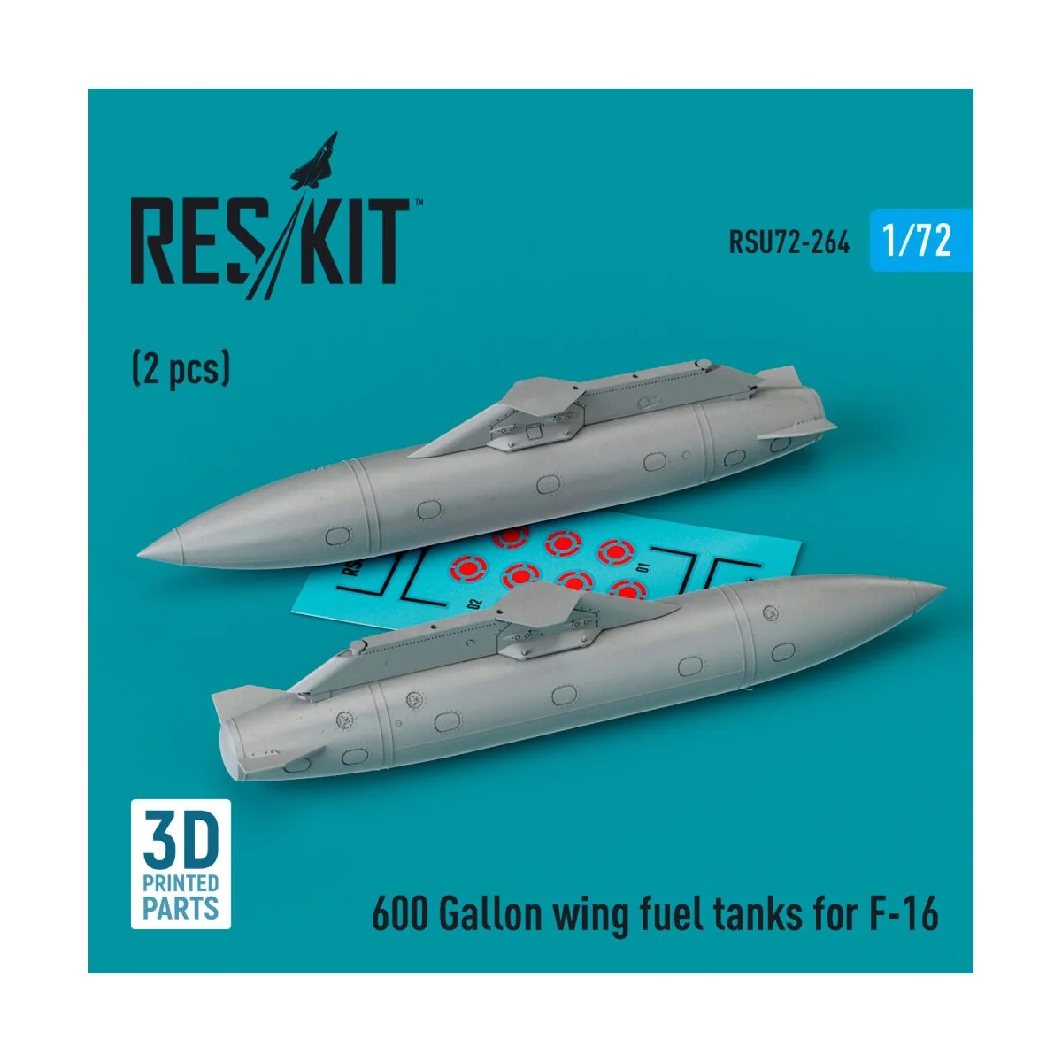 600 Gallon wing fuel tanks for F-16 & JASDF F2 (CJ/DJ Block 50/52, ...