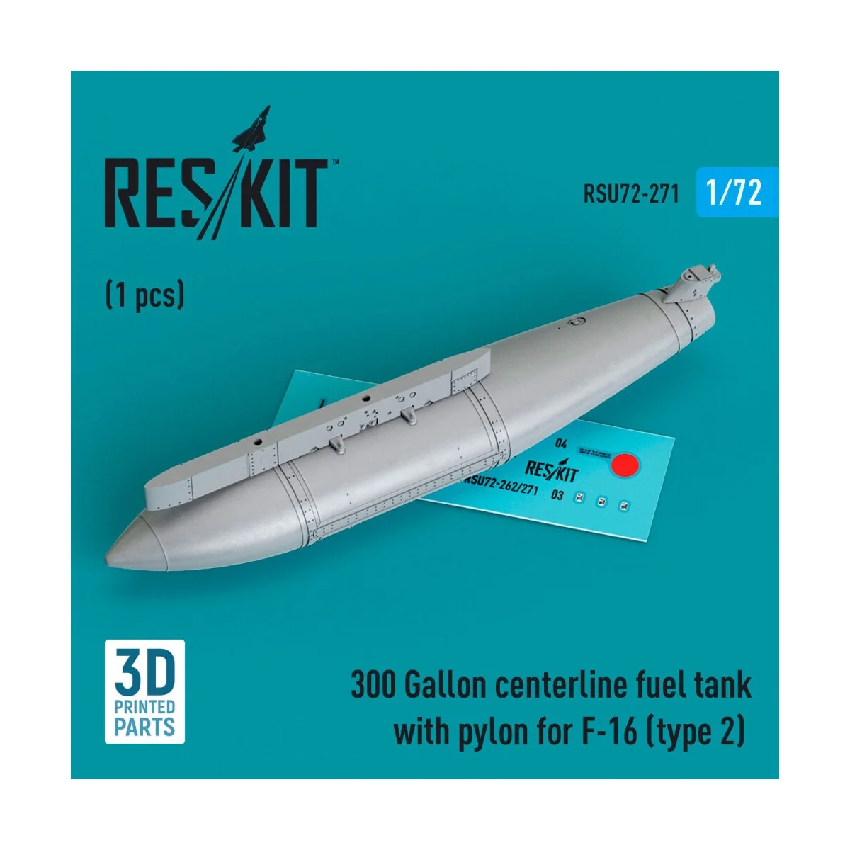300 Gallon centerline fuel tank with pylon for F-16 (A/B/C/D/E/F/I)...